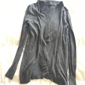 Grey wrap around cardigan sweater
